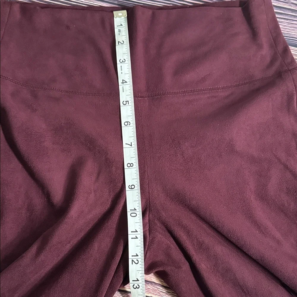 White House Black Market Burgundy‎ Wine Velvet Suede Leggings